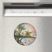 TROPISCHE PALMBÄUME STRANDSTRÄNDE MAGNET (In Situ (Geschirrspüler))