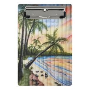 TROPISCHE PALMBÄUME STRANDSTRÄNDE MINI KLEMMBRETT