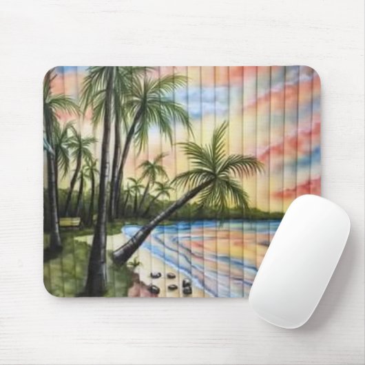 TROPISCHE PALMBÄUME STRANDSTRÄNDE MOUSEPAD (Mit Mouse)