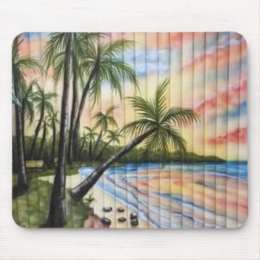 TROPISCHE PALMBÄUME STRANDSTRÄNDE MOUSEPAD (Vorne)