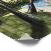 TROPISCHE PALMBÄUME STRANDSTRÄNDE POSTER (Ecke)