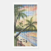 TROPISCHE PALMBÄUME STRANDSTRÄNDE SERVIETTE (Vorderseite)