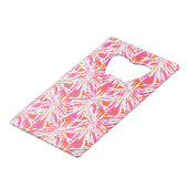 Tropische Palmblätter Geldkarten Flaschenöffner (Vorderseite Schrägansicht)