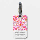 Tropische Palmblätter Gepäckanhänger (Rückseite vertikal)