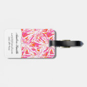 Tropische Palmblätter Gepäckanhänger (Rückseite horizontal)