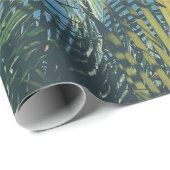 TROPISCHE PALMBLÄTTER GESCHENKPAPIER (Rolleneckpunkt)
