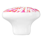 Tropische Palmblätter Keramikknauf (Seitenansicht)