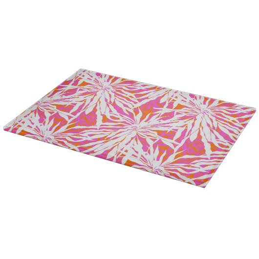 Tropische Palmblätter Schneidebrett (Ecke)