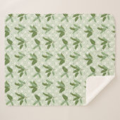 Tropische Palmblätter Sherpadecke (Vorderseite (Horizontal))