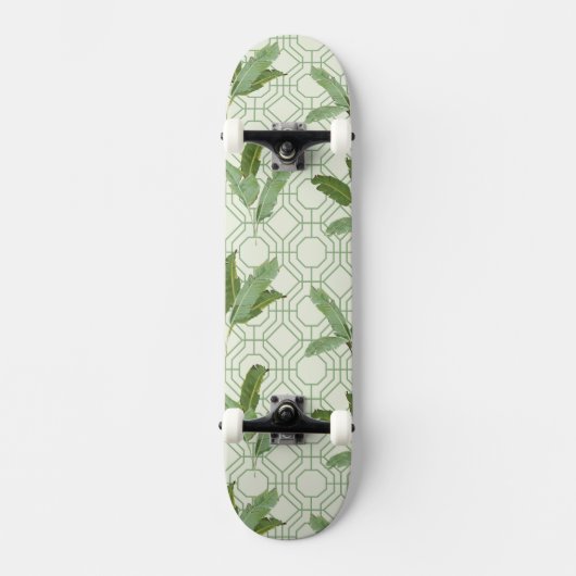 Tropische Palmblätter Skateboard (Vorderseite)