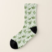 Tropische Palmblätter Socken (Links - Außen)