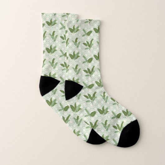 Tropische Palmblätter Socken (Paar)