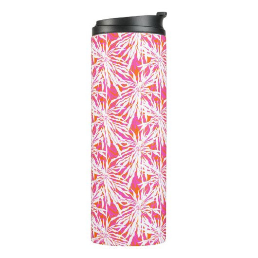 Tropische Palmblätter Thermosbecher (Nach links gedreht)