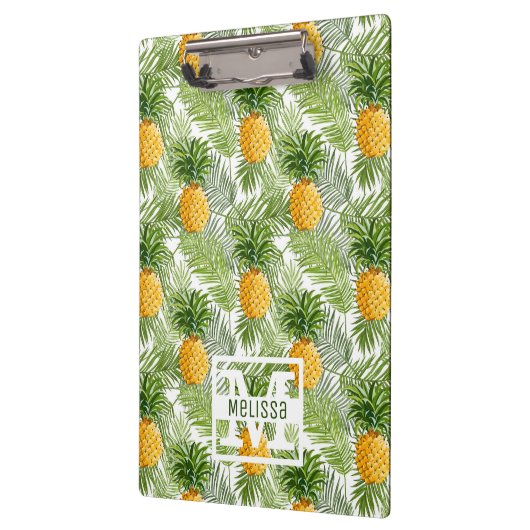 Tropische Palmblätter u. Ananas | addieren Ihren Klemmbrett (Links)