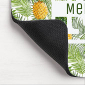 Tropische Palmblätter u. Ananas | addieren Ihren Mousepad (Ecke)