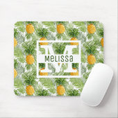 Tropische Palmblätter u. Ananas | addieren Ihren Mousepad (Mit Mouse)