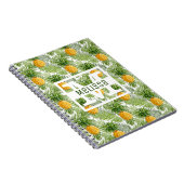 Tropische Palmblätter u. Ananas | addieren Ihren Notizblock (Rechte Seite)