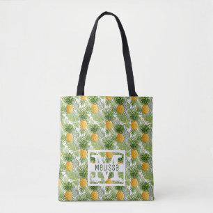 Tropische Palmblätter u. Ananas addieren Ihren Tasche