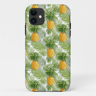 Tropische Palmblätter u. Ananas Case-Mate iPhone Hülle