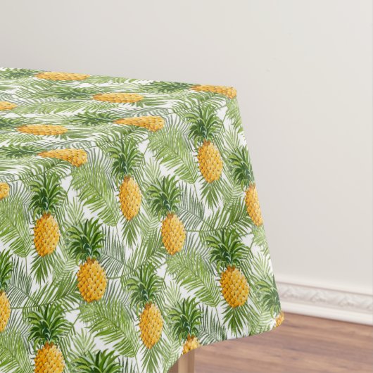 Tropische Palmblätter u. Ananas Tischdecke (Beispiel)