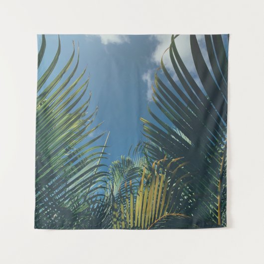 TROPISCHE PALMBLÄTTER WANDTEPPICH (Vorderseite)
