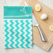 Tropische Palme; Aquarellfarbe Zickzack Handtuch (Viertel Falte)