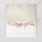 Tropische Palme Blätter Boho Rustikale Hochzeit ge Platzkarte (Außenseite Aufgefaltet)