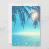 Tropische Palme Blätter Süß 16 Einladung (Rückseite)