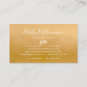 Tropische Palme elegante Goldskripttypografie der Visitenkarte (Rückseite)