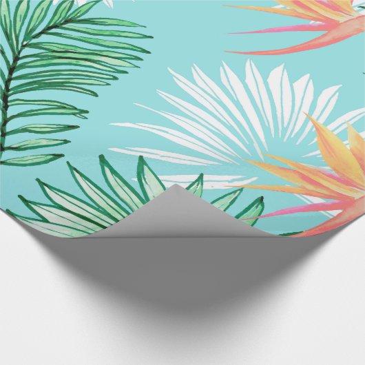 Tropische Palme Geschenkpapier (Ecke)