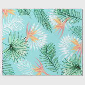 Tropische Palme Geschenkpapier (Flach)