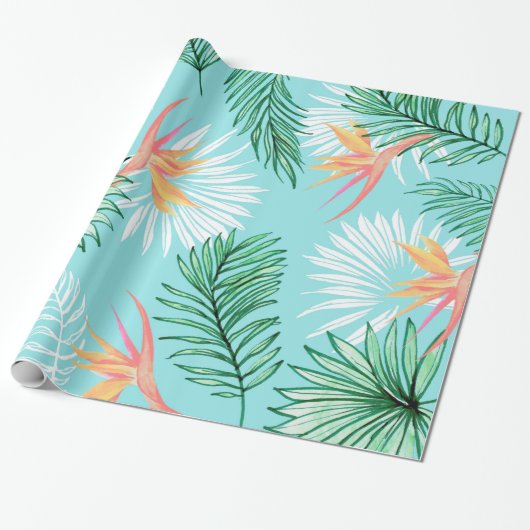 Tropische Palme Geschenkpapier (Ungerollt)