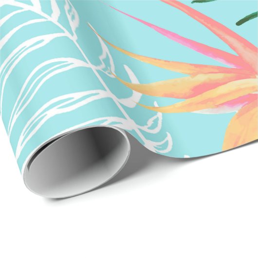 Tropische Palme Geschenkpapier (Rolleneckpunkt)