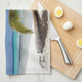 tropische Palme Handtuch (Viertel Falte)