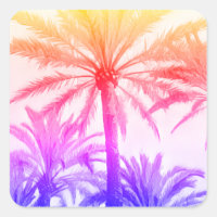 Tropische Palme im Retro-Neon der 80er Jahre