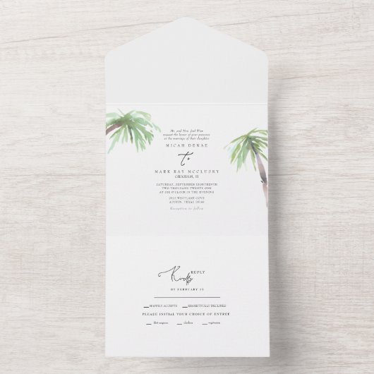 Tropische Palme in einer Einladung (Innen)