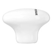 Tropische Palme in Schwarzweiss Keramikknauf (Seitenansicht)