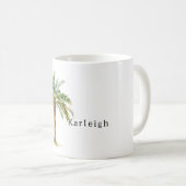 Tropische Palme Kaffeetasse (VorderseiteRechts)