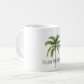 Tropische Palme Kaffeetasse (Vorderseite Links)