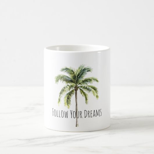Tropische Palme Kaffeetasse (Mittel)