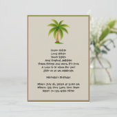 Tropische Palme Luau Party Einladung (Stehend Vorderseite)