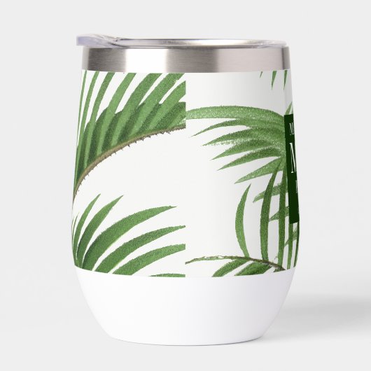 Tropische Palme Mit Monogramm Hochzeitsgeschenke (Rechts)