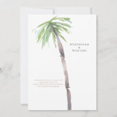 tropische Palme Tree Geometric Save the Date Einla Einladung (Rückseite)