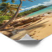 Tropische Palme über dem Wasser Poster (Ecke)