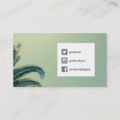 Tropische Palme Visitenkarte (Rückseite)