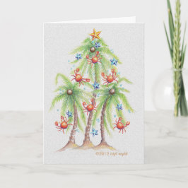 Tropische Palme Weihnachtskarte Feiertagskarte