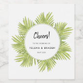 Tropische Palme Weinetikett (Einzelnes Label)