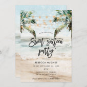 tropische Palmen 16 Einladungen (Vorne/Hinten)