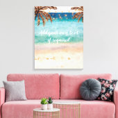 Tropische Palmen am Strand Aquarell Leinwand (Insitu (Wohnzimmer))
