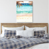 Tropische Palmen am Strand Aquarell Leinwand (Insitu (Schlafzimmer))